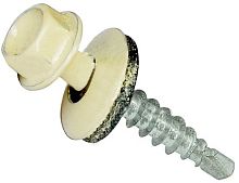 Саморез кровельный с буром 4,8х50 слоновая кость 1 шт. картинка